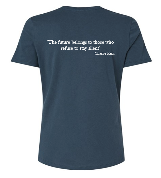 FREEDOM-"I am Charlie Kirk", "The future..."- Basker's Design- Female- Crew neck