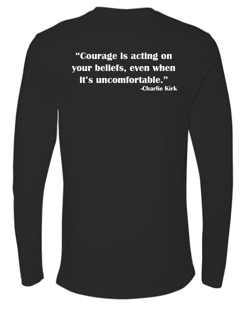 FREEDOM- "Courage is..."- Block Style- Long sleeve