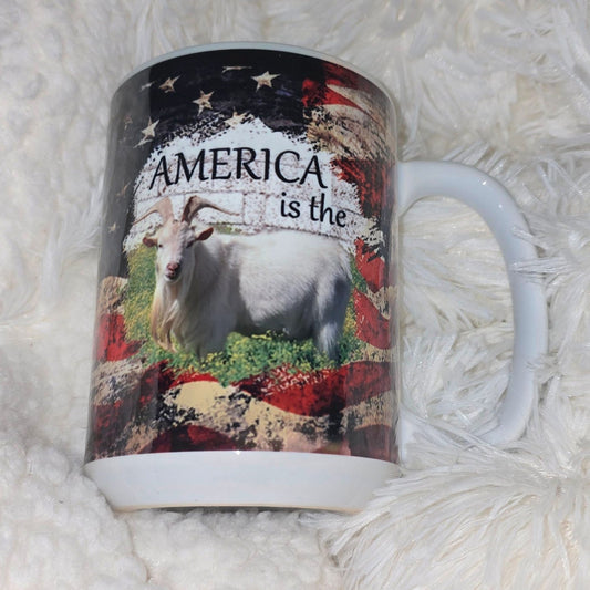 15oz Coffee Mug- "America is the G.O.A.T"