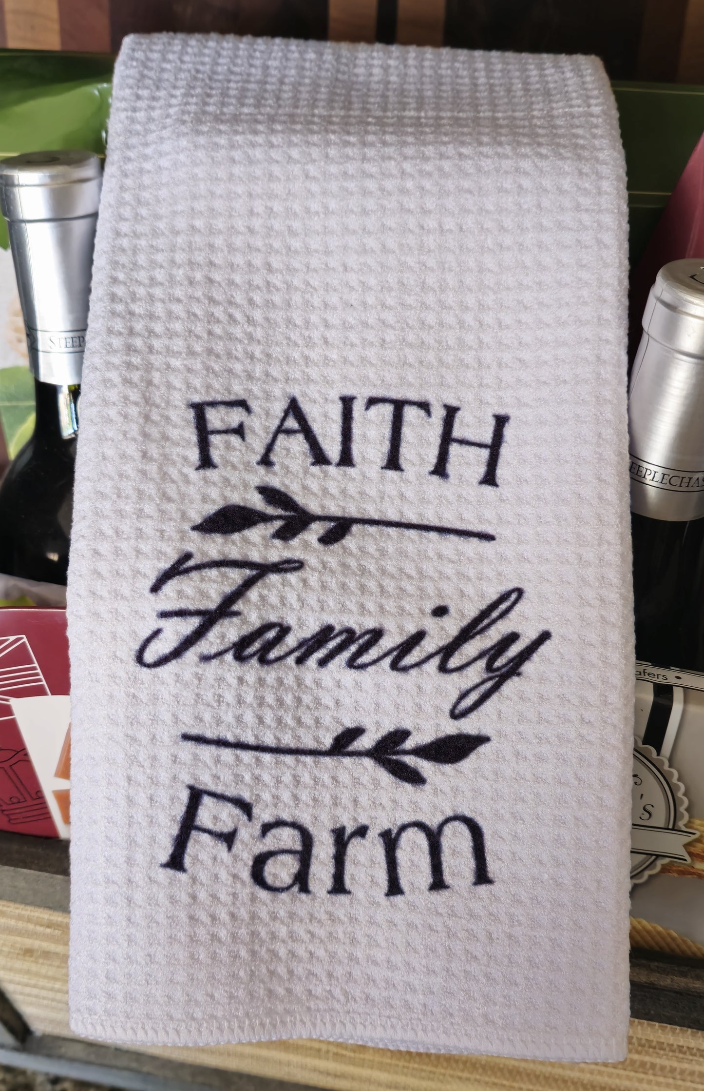 24 x 16" Dish Towel (Faith-Family-Farm Design 1)
