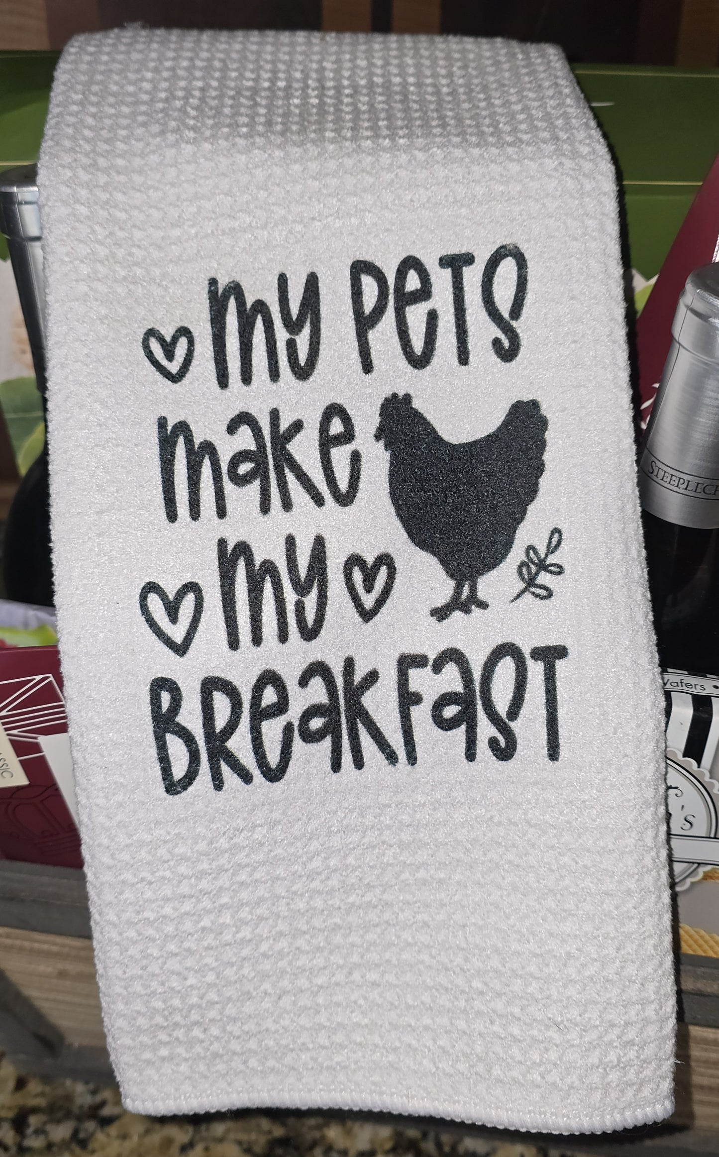 24 x 16" Dish Towel (My Pets Make My Breakfast)