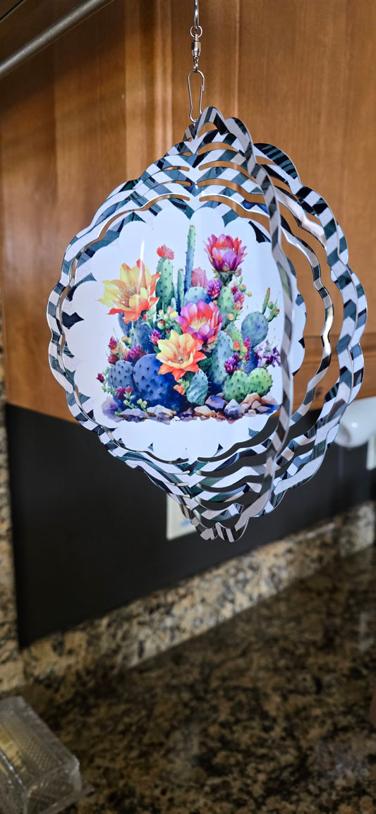 8" Wind Spinner (Prickly Pear Design)