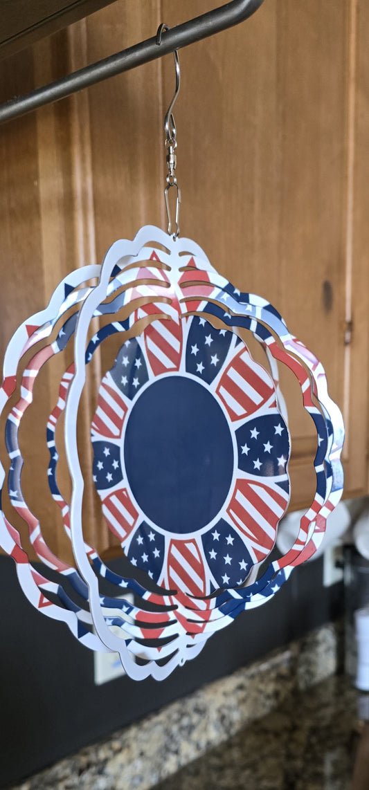 8" Wind Spinner (Red, White, Blue)
