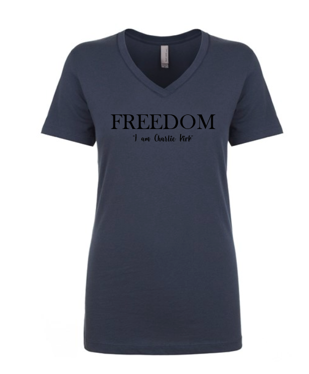 FREEDOM-"I am Charlie Kirk", "The future..."- Basker's Design-V-neck