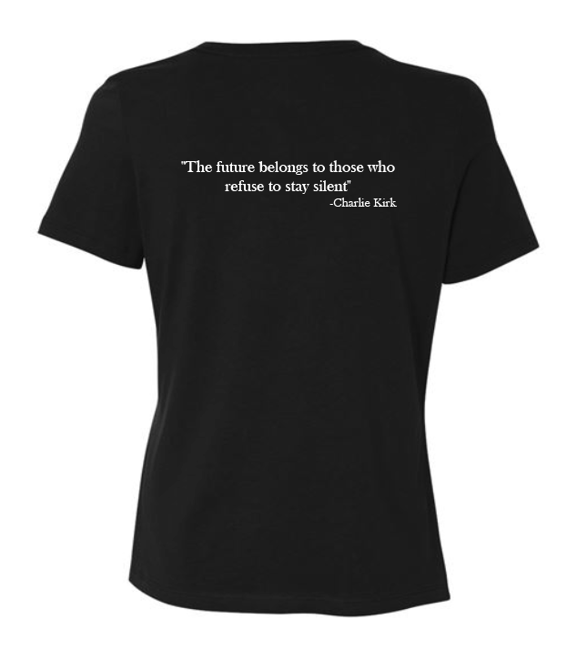FREEDOM-"I am Charlie Kirk", "The future..."- Basker's Design- Female- Crew neck