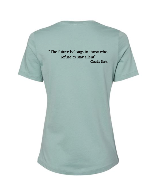 FREEDOM-"I am Charlie Kirk", "The future..."- Basker's Design- Female- Crew neck