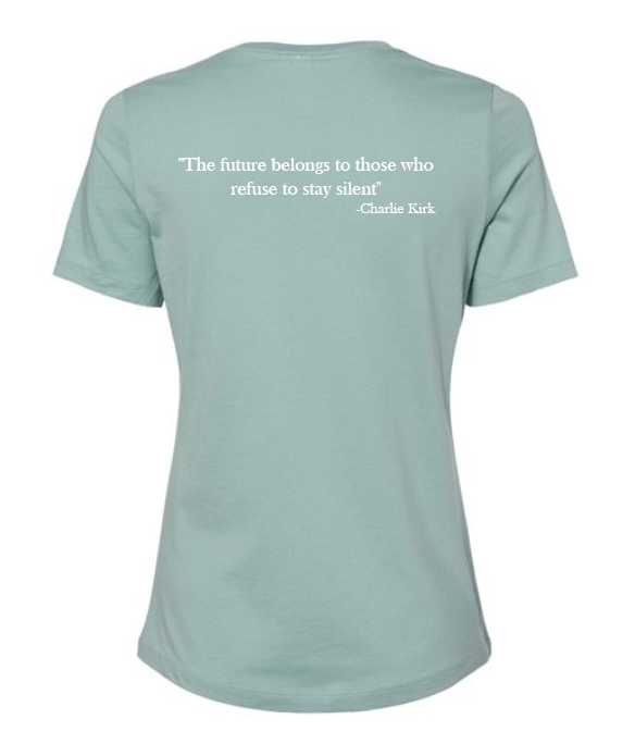 FREEDOM-"I am Charlie Kirk", "The future..."- Basker's Design- Female- Crew neck