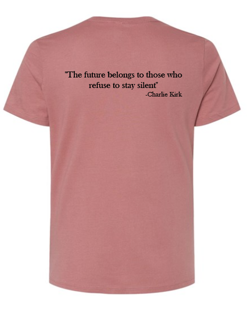 FREEDOM-"I am Charlie Kirk", "The future..."- Basker's Design- Female- Crew neck