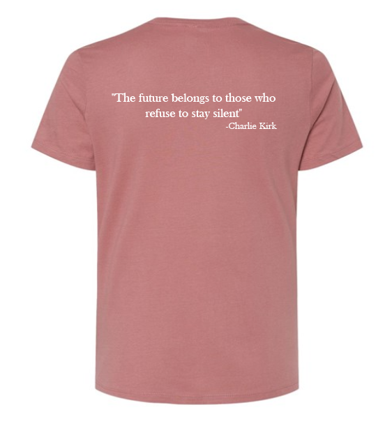 FREEDOM-"I am Charlie Kirk", "The future..."- Basker's Design- Female- Crew neck