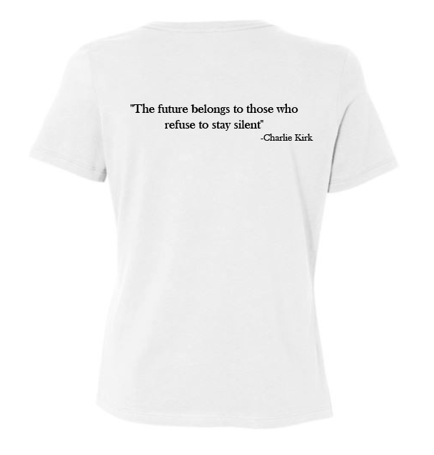 FREEDOM-"I am Charlie Kirk", "The future..."- Basker's Design- Female- Crew neck
