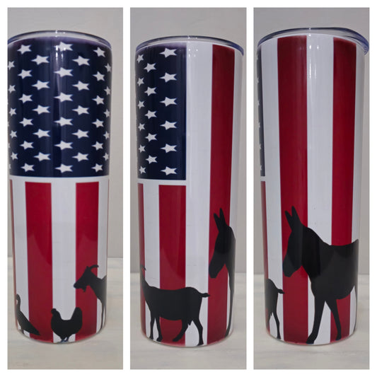 20oz Skinny Tumbler- "American Animals"