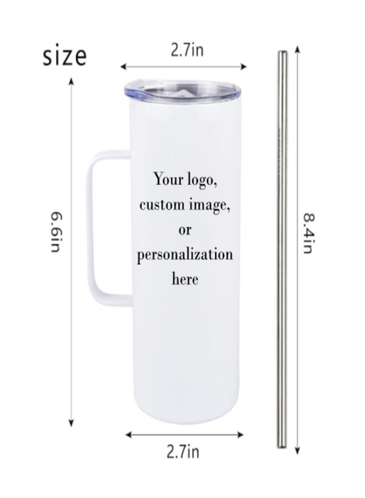 16oz Tumbler/Mug with Handle- "Custom Order" or "Personalization"