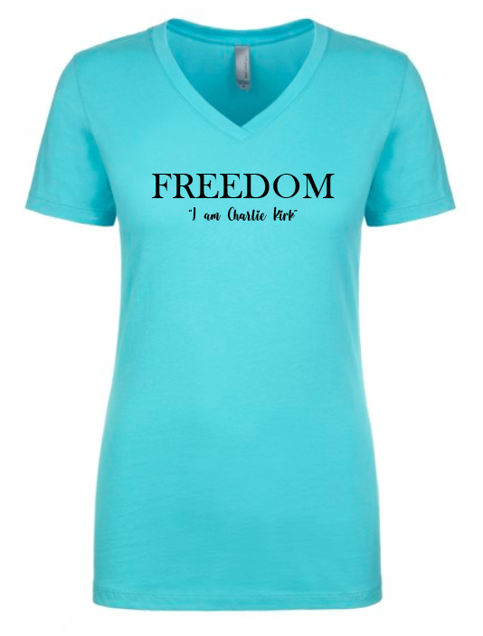 FREEDOM-"I am Charlie Kirk", "The future..."- Basker's Design-V-neck