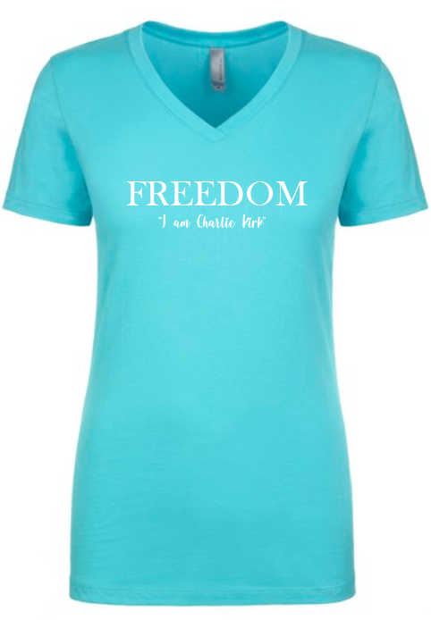 FREEDOM-"I am Charlie Kirk", "The future..."- Basker's Design-V-neck