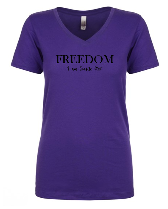 FREEDOM-"I am Charlie Kirk", "The future..."- Basker's Design-V-neck