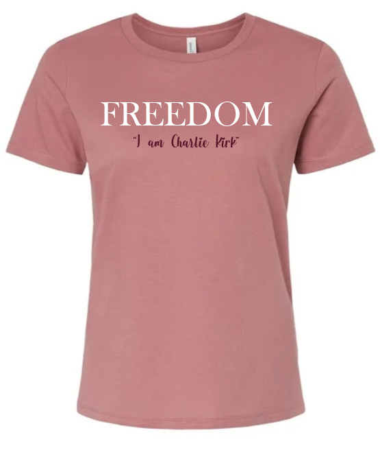 FREEDOM-"I am Charlie Kirk", "Courage is..."- Basker's Design- Female- Crew neck