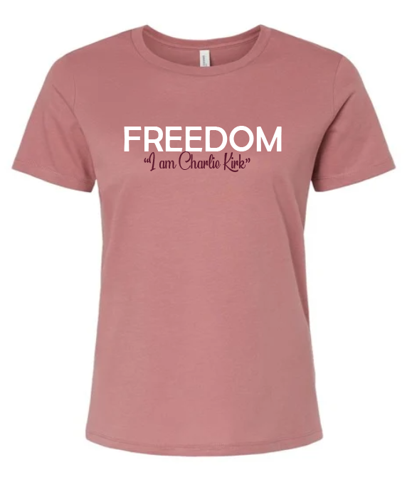 FREEDOM-"I am Charlie Kirk", "Courage is..."- Block Design- Female- Crew neck